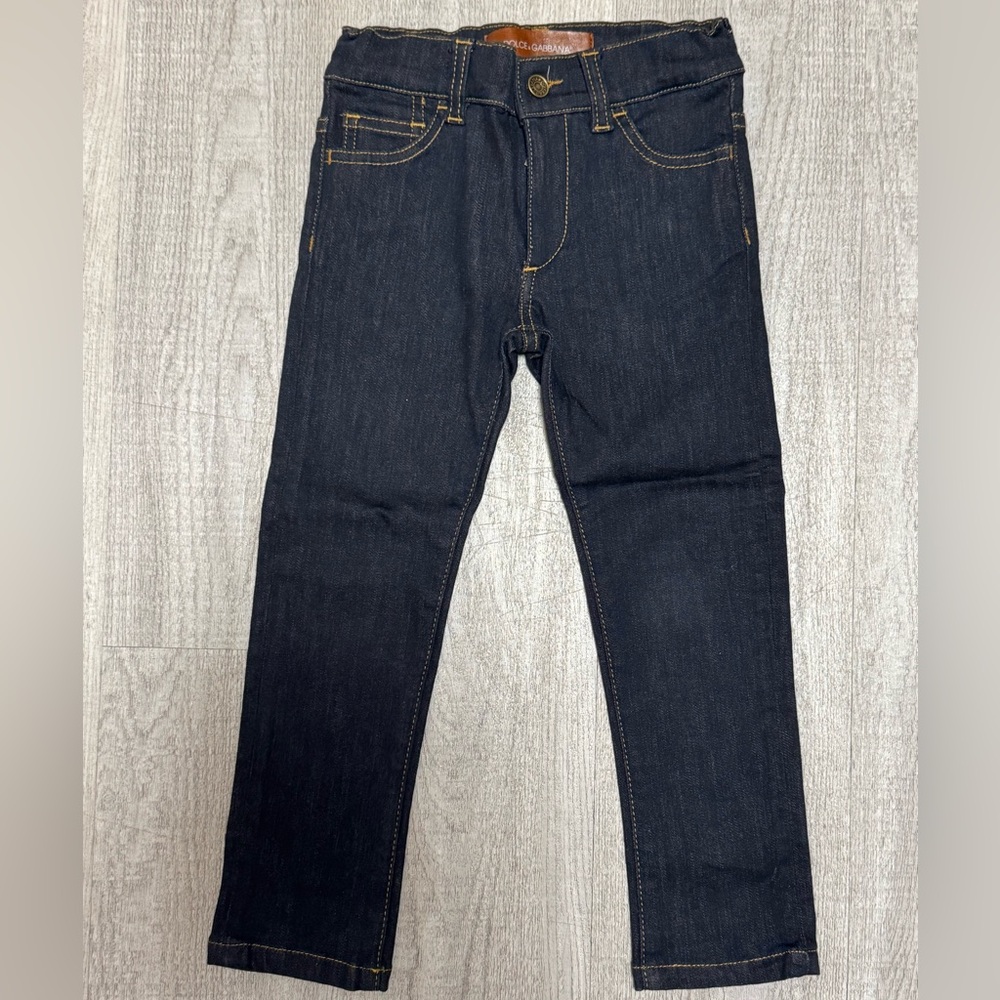 Dolce & Gabbana Boys Dark Wash Jeans Size 3T Made in Italy